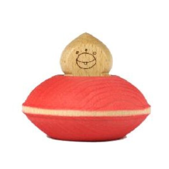 NWT Ocamora Wooden Toys Red UFO & Alien - Picture 1 of 2